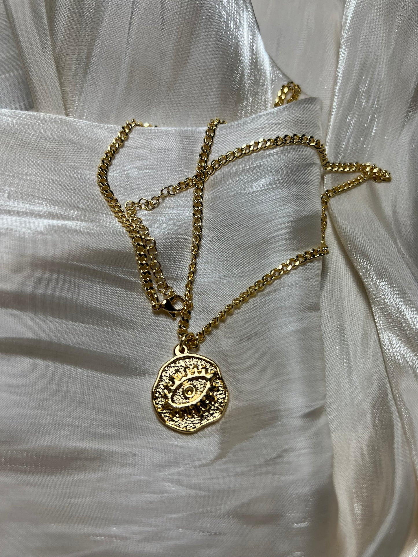 Golden Evil Eye Necklace