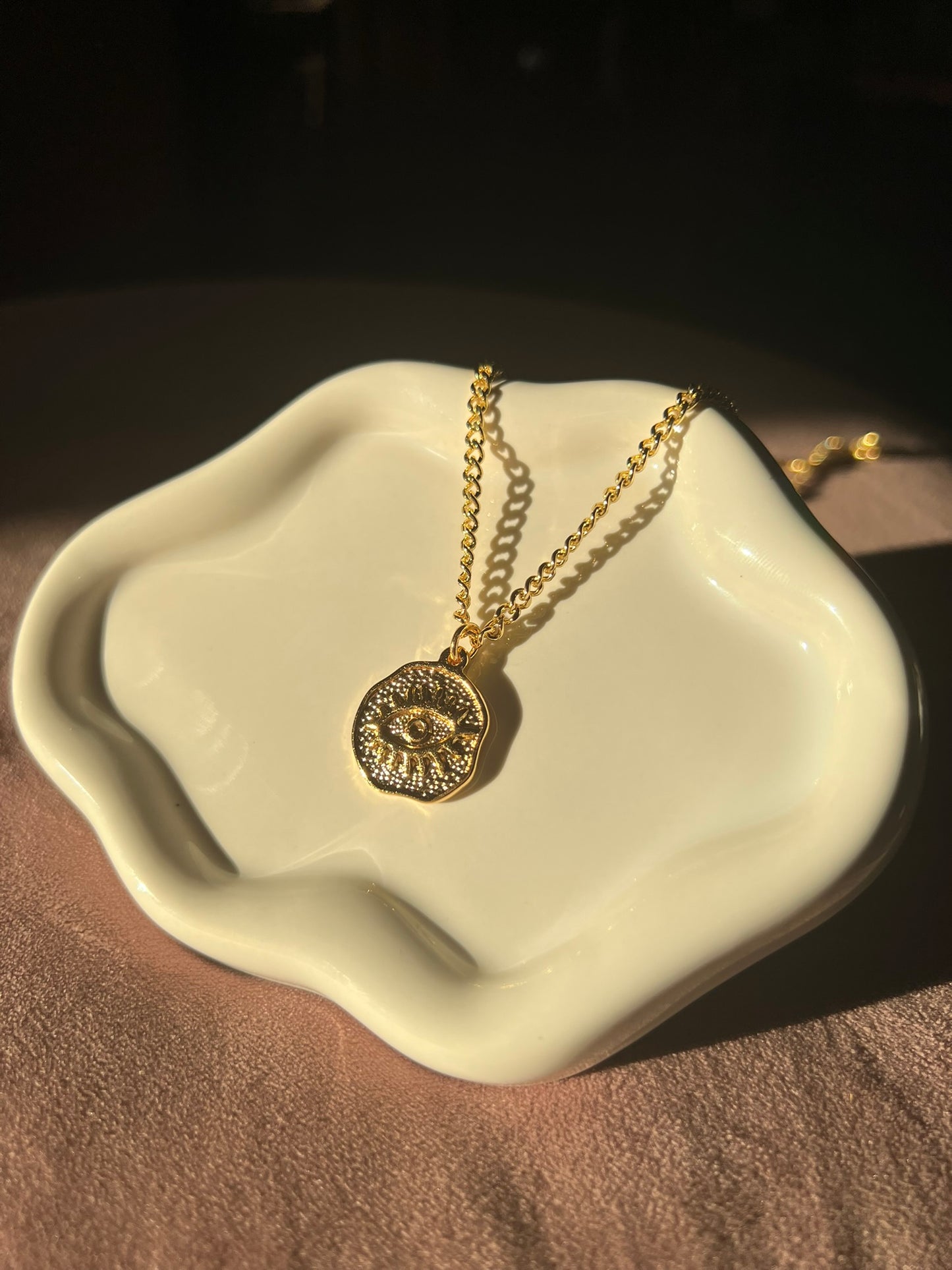 Golden Evil Eye Necklace